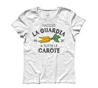 T-shirt donna "Faccio la guardia a tutte le carote" ispirata a Masha e Orso