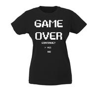 T-shirt Donna - Game Over Continue? Yes/No