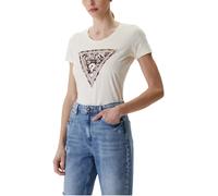 Guess, ,Tops ,Donna ,Bianco ,XS T-shirt a maniche corte e girocollo con stampa