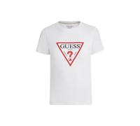 GUESS Maglietta da donna Tri Icon, Bianco puro, M