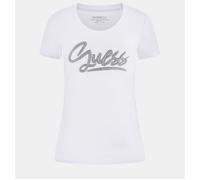 T-Shirt Donna Guess Manica Corta W6RI24J1314 G011 Bianco