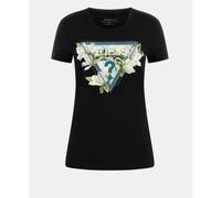 T-Shirt Donna Guess Manica Corta W6RI35J1314 JBLK Nero