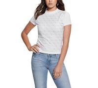 GUESS Maglietta argento / bianco Donna GUESS XS argento / bianco