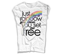 T-shirt donna I just can't give enough - Just like a rainbow