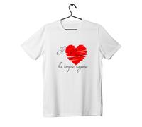 T-shirt Donna "Il Cuore ha Sempre Ragione" |TS88| Maglietta Romantica in Cotone