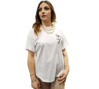T-shirt donna IMPERIAL 100% cotone girocollo con collana di perle