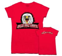 T-Shirt Donna Ispirata A Cobra Kai Eagle Fang Karate Retro Dojo Miyagi Doh