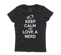 T-shirt donna Keep Calm and Love a Nerd - Sheldon The Big Bang Theory
