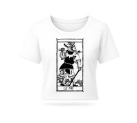 T-Shirt Donna Le Mat IL MATTO Tarocchi Cotone Biologico Premium Boxy Crop