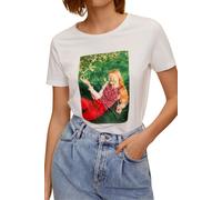 T-shirt donna Mango in cotone bianca M