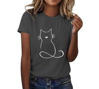 T Shirt Donna Manica Corta Oversize Classica Firmate Leggera Tee Top Comoda Elegante Estive Casual Magliette Vintage Manica Corta Curvy Maglia Cotone Moda Taglie Forti Elasticizzato Tee Bluse
