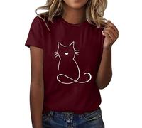T Shirt Donna Manica Corta Oversize Classica Firmate Leggera Tee Top Comoda Elegante Estive Casual Magliette Vintage Manica Corta Curvy Maglia Cotone Moda Taglie Forti Elasticizzato Tee Bluse