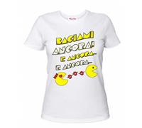 t-shirt donna manica corta scritta baciami ancora idea regalo san valentino