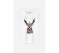 T-Shirt Donna Maniche Corte Colore Bianco, LET'S GO OUTSIDE