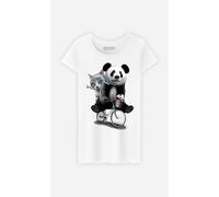 T-Shirt Donna Maniche Corte Colore Bianco, PANDA BICYCLE