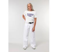 T-Shirt Donna Maniche Corte JE NE VIEILLIS PAS JE PRENDS DE LA VALEUR Blu