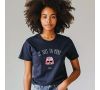 T-Shirt Donna Maniche Corte JE SUIS TA MÈRE Colore Blu Marino