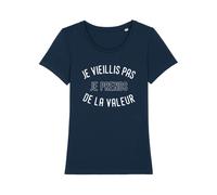 T-Shirt Donna Maniche Corte JE VIEILLIS PAS JE PRENDS DE LA VALEUR ENKR