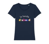 T-Shirt Donna Maniche Corte LA FAMIGLIA PRIMA Colore Blu Marino