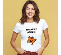 T-Shirt Donna Maniche Corte LA PIÙ GENIALE DELLE MARRAINE 2 Colore Bianco