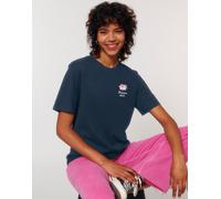 T-Shirt Donna Maniche Corte MAMAN CALIN COEUR Colore Blu Marino