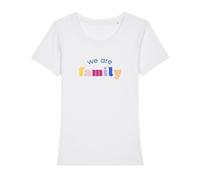 T-Shirt Donna Maniche Corte WE ARE FAMILY Colore Bianco
