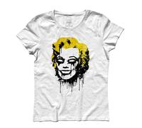 T-shirt donna Marilyn Monroe teschio skull Marylin tatto style street art