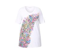 T-shirt donna MIAMODA taglie forti linea A fantasia floreale 838782