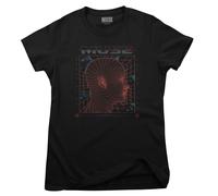 T-Shirt Donna MUSE Simulation Theory Ufficiale Licenziata Nero Manica Corta