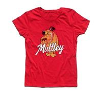 T-Shirt Donna Muttley 1 And Dick Dastardly - Races Shirt - Linea Classic - 100% Cotone 185 gr/mq Shirt - Linea Classic - 100% Cotone 185 gr/mq (M, Rosso)