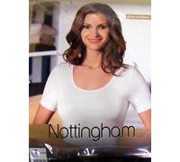 T-SHIRT DONNA NOTTINGHAM MEZZA MANICA COL BIANCO LANA TG DA S A XXL- TM15W