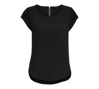 Only - Blusa nera con zip sul retro-Nero 36