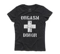 T-shirt donna ORGASM DONOR ispirata a STEVE STIFLER in AMERICAN PIE