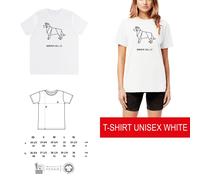 T-shirt DONNA ORIGAMI BORDER COLLIE cane DESIGNEDSHIRT DSHIRT PASTORE SCOZZESE