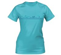 T-shirt donna PADDLEBOARDING LIGHT BLUE lycra manica corta - taglia: L
