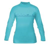 T-shirt donna PADDLEBOARDING LIGHT BLUE lycra manica lunga - taglia: M