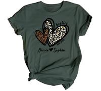 T-Shirt Donna Personalizzata Cuori Leopardati Best Friends Day Bestie BFF...