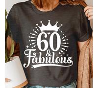 T-shirt donna personalizzate favolose 60 60° compleanno regina amore...