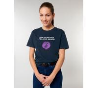 T-Shirt Donna Personalizzato Maniche Corte Stampato In Francia Colore Blu Marino