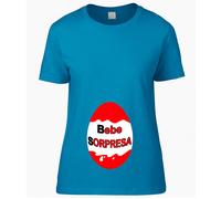 T-SHIRT DONNA PREMAMAN BEBE BEBè SORPRESA UOVO OVETTO MAGLIETTA PERSONALIZZATA