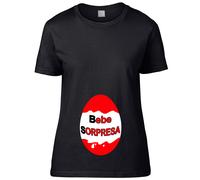 T-SHIRT DONNA PREMAMAN BEBE BEBè SORPRESA UOVO OVETTO MAGLIETTA PERSONALIZZATA