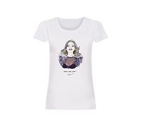 T-Shirt Donna Raffaella Tributo Balla Balla Balla Carramba Forza Nove Grazie Raffa (Bianco, XS)