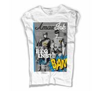 T-shirt donna Real Begins Robin pipistrello Adam West Gotham