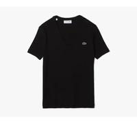 T-shirt Donna Scollo a V Manica Corta Lacoste Slim Fit TF5457 031 Noir