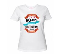 t-shirt donna scritta ci ho messo 90 anni per essere cosi fantastica compleanno