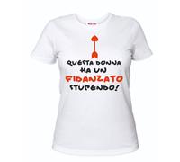 t-shirt donna scritta questa donna ha un fidanzato stupendo regalo san valentino
