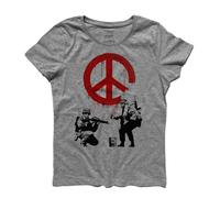 T-shirt donna Soldiers Painting Peace soldati pitturano pace street art