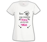 T-SHIRT DONNA Sono una mamma COOL perchè TATUATA tattoo MAGLIETTA IRONICA regalo