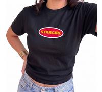 T-shirt donna stella ragazza weekend bambino nera cropped aderente donna...