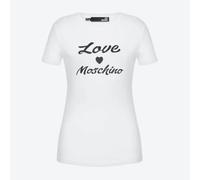 T-Shirt Donna Stretch Cotone Love Moschino W4H1928 A00 Bianco